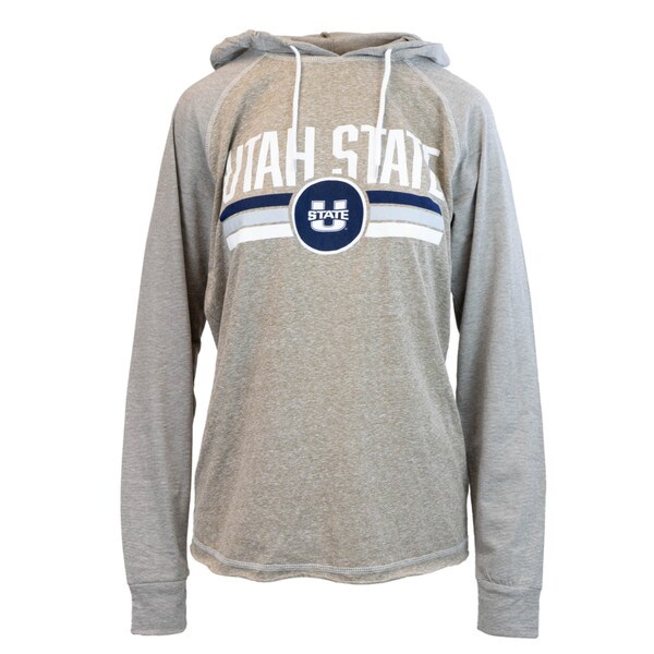 Utah State Two-Tone Lightweight Hooded Unisex Sweatshirt